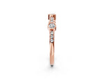 Rose gold Bezel Set Round Diamond Pavé Band_2