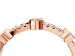Rose gold Bezel Set Round Diamond Pavé Band_4