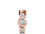 Rose gold Bezel Set Round Diamond Pavé Band_5