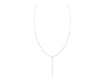 Rose gold Bezel-Set Round Diamond Station Y Necklace_1