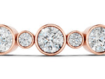 Rose gold Bezel Set Round Diamond Tennis Bracelet with Box Clasp_1