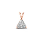 Rose gold Bezel-Set trilliant Diamond Pendant
