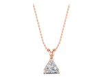 Rose gold Bezel-Set trilliant Diamond Pendant_1