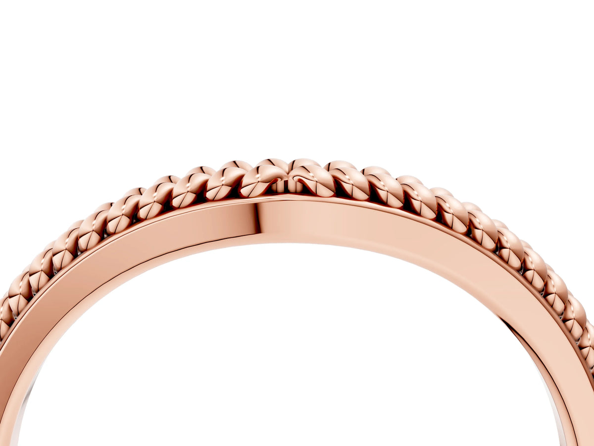 Rose gold Braided Milgrain White Gold Contour Band_4