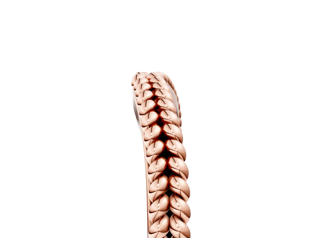 Rose gold Braided Milgrain White Gold Contour Band_5