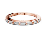 Rose gold Channel Set Baguette Diamond Eternity Band