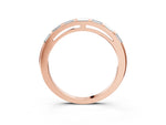 Rose gold Channel Set Baguette Diamond Eternity Band_3