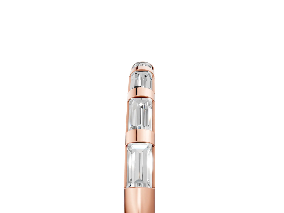 Rose gold Channel Set Baguette Diamond Eternity Band_5