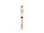 Rose gold Channel Set Baguette Diamond Flat Band with Bar Prong Setting_2