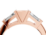 Rose gold Channel Set Baguette Diamond Flat Band with Bar Prong Setting_4