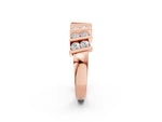 Rose gold Channel Set Round Diamond Anniversary Band with Vertical Prongs_2