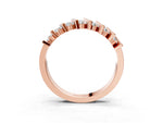 Rose gold Channel Set Round Diamond Anniversary Band with Vertical Prongs_3