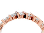 Rose gold Channel Set Round Diamond Anniversary Band with Vertical Prongs_4