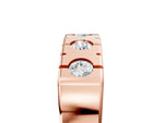 Rose gold Channel Set Round Diamond Flat Band with Prong Setting_5