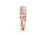 Rose gold Channel-Set Round Diamond Multi-Row Band_2