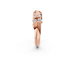 Rose gold Channel Set Round Diamond Multi-Row Band_2