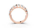 Rose gold Channel-Set Round Diamond Multi-Row Band_3