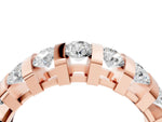 Rose gold Channel-Set Round Diamond Multi-Row Band_4