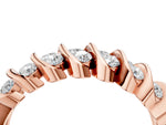 Rose gold Channel Set Round Diamond Multi-Row Band_4