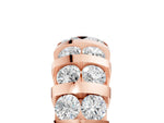 Rose gold Channel-Set Round Diamond Multi-Row Band_5