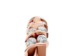 Rose gold Channel Set Round Diamond Multi-Row Band_5