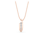 Rose gold Channel Set Round Diamond Pendant with Bar Prong Setting_1
