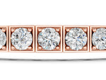 Rose gold Channel Set Round Diamond Tennis Bracelet with Four-Prong Setting_1