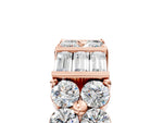 Rose gold Channel Set Round and Baguette Diamond Anniversary Band with Prong Setting_5
