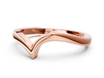 Rose gold Chevron V-Shaped Contour Band