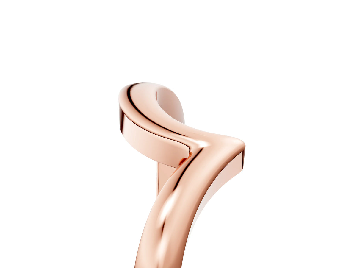 Rose gold Chevron V-Shaped Contour Band_5