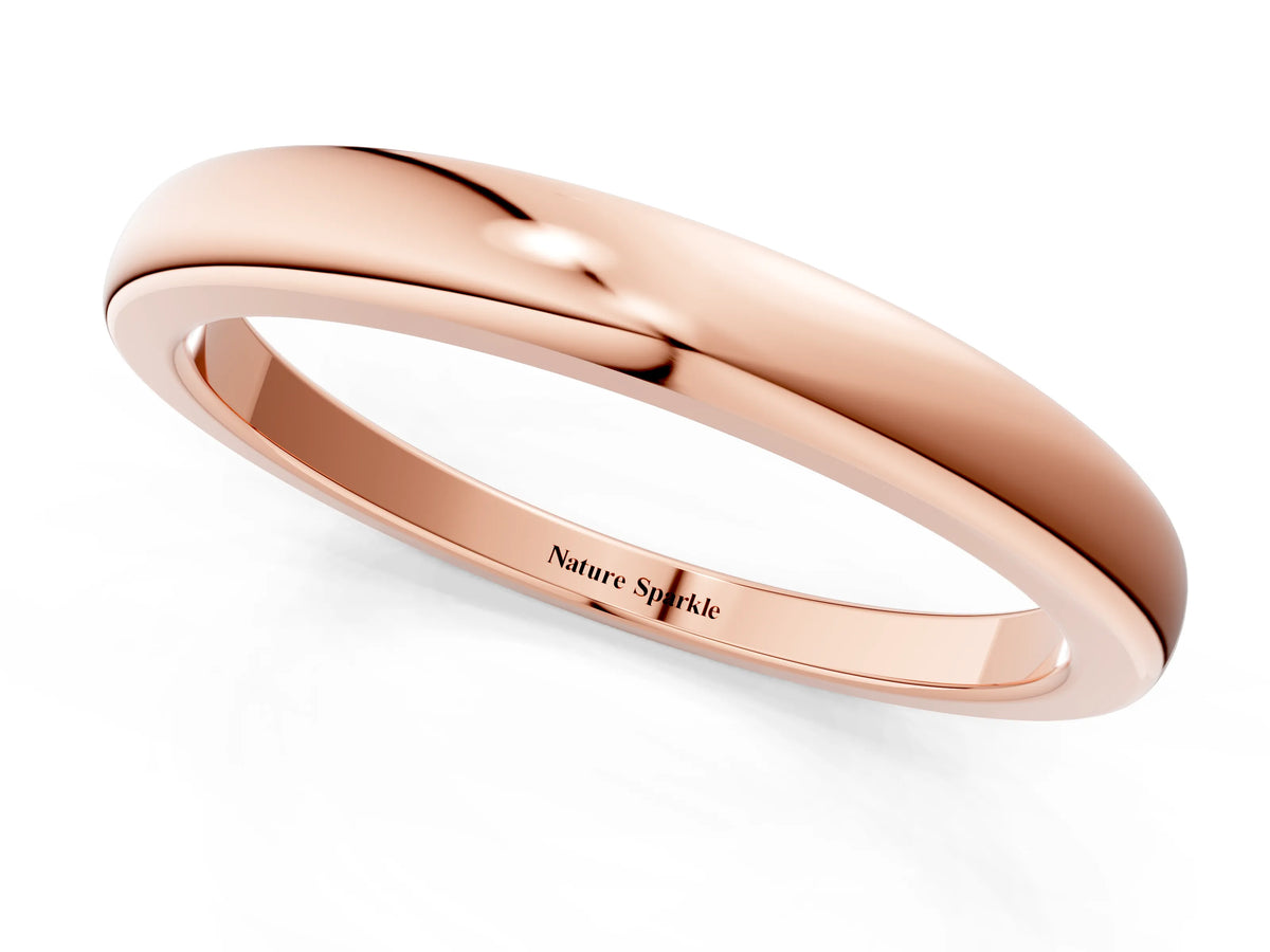 Rose gold Classic Plain Metal Band_1