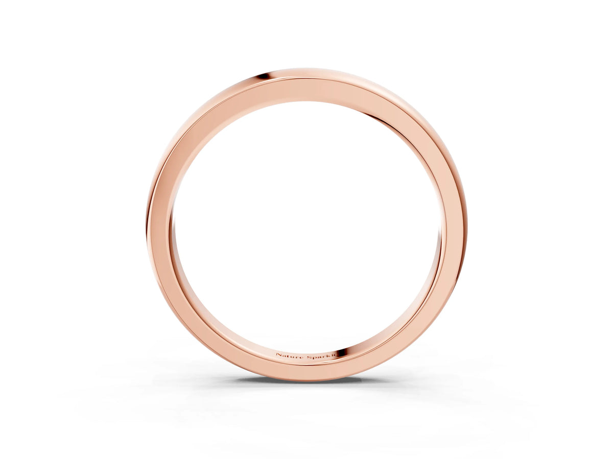 Rose gold Classic Plain Metal Band_3