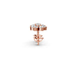 Rose gold Cluster Round Diamond Stud Earrings_1