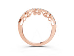 Rose gold Curved Diamond Pavé Round Eternity Band with Shared Prong Setting_3