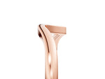 Rose gold Curved Solitaire Band with Round Stone Setting_5