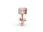 Rose gold Cushion Cut Diamond Stud Earrings_2