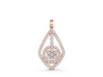 Rose gold Diamond Halo Pendant with Pavé Setting
