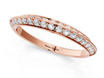 Rose gold Double Row Pavé Round Diamond Eternity Band with Channel Setting_1