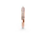 Rose gold Double Row Pavé Round Diamond Eternity Band with Channel Setting_2