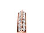 Rose gold Double Row Pavé Round Diamond White Gold Band with Shared Prong Setting_5