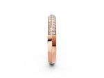 Rose gold Double Row Round Diamond Channel Set Eternity Band_2