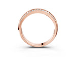 Rose gold Double Row Round Diamond Channel Set Eternity Band_3