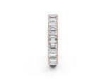 Rose gold Emerald Cut Diamond Eternity Band with Shared Prong Setting_2
