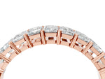 Rose gold Emerald Cut Diamond Prong-Set Eternity Band_4