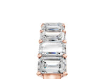 Rose gold Emerald Cut Diamond Prong-Set Eternity Band_5