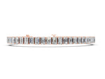 Rose gold Emerald Cut Diamond Tennis Bracelet with Four-Prong Setting