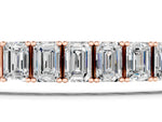 Rose gold Emerald Cut Diamond Tennis Bracelet with Four-Prong Setting_1