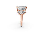 Rose gold Five-Stone Marquise Diamond Prong Set Band_2