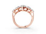 Rose gold Five-Stone Marquise Diamond Prong Set Band_3