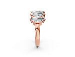 Rose gold Five Stone Marquise Diamond Prong Set White Gold Band_2